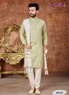 Green Colour Fancy Party And Function Wear Traditional Pure Khadi Cotton Kurta Pajama Redymade Collection 16003